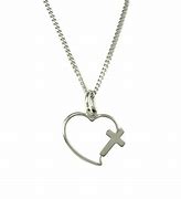 Image result for Christian Necklace Heart Cross