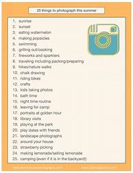 Image result for List of Photography Ideas