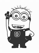 Image result for Minion Black and White Outline