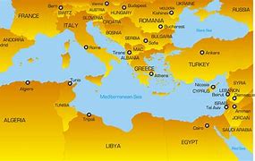 Image result for Mediterranean Islands Map
