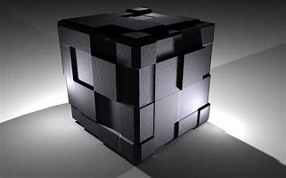 Image result for Picture of a 3D Black Cube