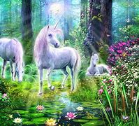 Image result for Unicorn in Forest