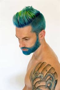 Image result for Pictures of Hair That Is Green Blue and Black Stripes Boy