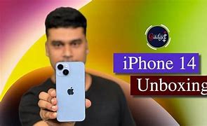 Image result for iPhone 14 Plus Blue Unboxing