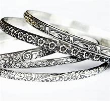 Image result for Stackable Sterling Silver Bangle Bracelets