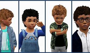 Image result for Sims 4 Toddler Curly Hair