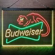Image result for Budweiser Lizard Neon Sign