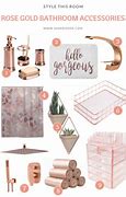 Image result for Rose Gold Bathroom Accessories