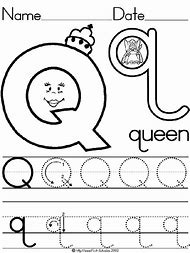 Image result for Preschool Printable Letter Q