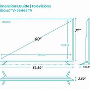 Image result for 60 Inch TV Measurements