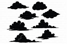 Image result for Cloud Black and White Stencil