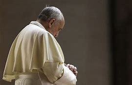 Image result for Photograph of Pope Francis Praying