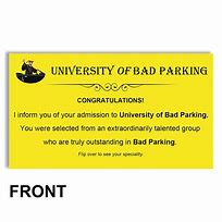 Image result for Bad Parking Cards