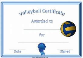 Image result for Certificate for Volleyball Awards