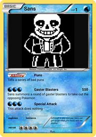 Image result for Sans Pokemon Card