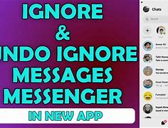 Image result for Ignore Messages Messenger