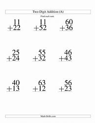 Image result for Two-Digit Addition Worksheets No Regrouping