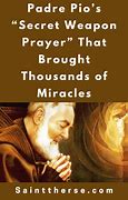 Image result for Padre Pio Miracle Prayer