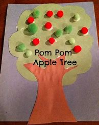 Image result for Pom Pom Apple Tree Craft