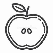 Image result for An Apple Cut in Half Icon