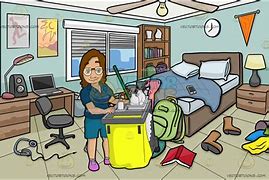 Image result for Clean Bedroom Cartoon