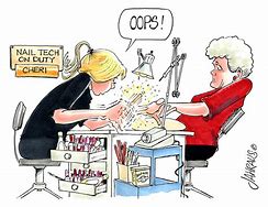 Image result for Crazy Nail Tech Cartoon