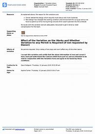 Image result for Construction Contract Variation Template