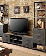 Image result for Industrial-Style Corner TV Stand