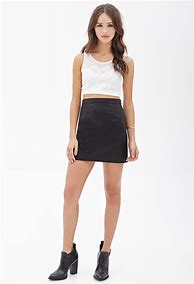 Image result for Forever 21 Black Leather Skirt