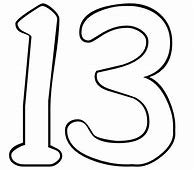 Image result for Number 13 Coloring Pages Printable