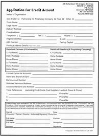 Image result for Account Application Form Template NZ