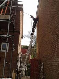 Image result for Really High Unsafe Ladder