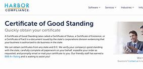 Image result for Good Standing Certificate Format