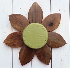 Image result for Wood Flower Rustic Wall Art