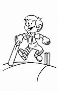 Image result for Outline of People Playing Cricket