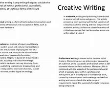 Image result for Creative Writing Form of Writing