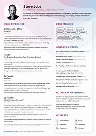 Image result for Steve Jobs Resume Examples