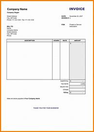 Image result for Blank Billing Invoice Template UK