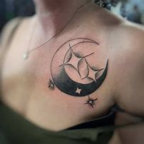 Image result for Moon and Stars Tattoo Designs