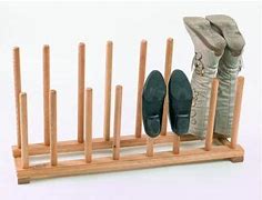 Image result for wood boots hanger