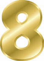 Image result for Gold Glitter Number 8