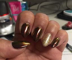 Image result for Fall Chrome Nails