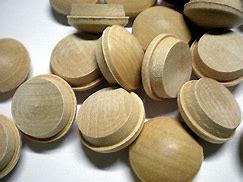 Image result for Pine Wood Buttons to Cover Screws