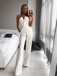 Image result for Woman in White Viny Jumpsuit