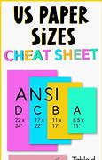 Image result for Paper Sizes Chart in Inches