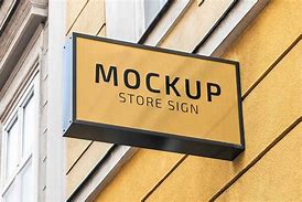 Image result for Shop Sign Board Mockup PSD