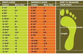 Image result for Foot Length Size Chart
