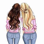 Image result for 2 Best Friends Drawing