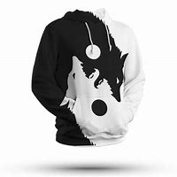 Image result for Yin Yang Wolf Hoodie