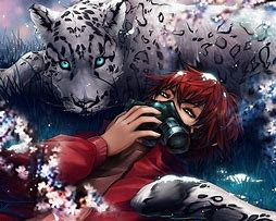 Image result for Anime Boy with Mask and Cat